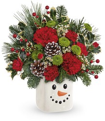 Festive Frosty Bouquet from Mona's Floral Creations, local florist in Tampa, FL